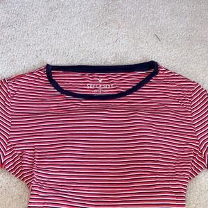 striped american eagle t-shirt